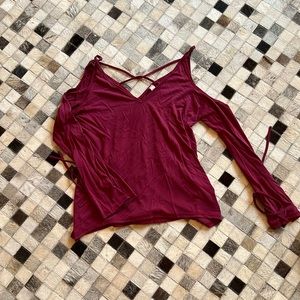 Jolie red long sleeve top